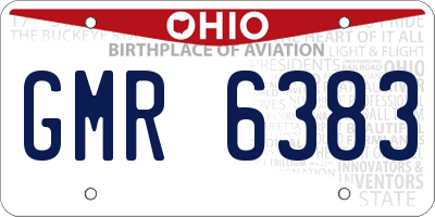 OH license plate GMR6383