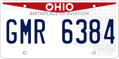 OH license plate GMR6384