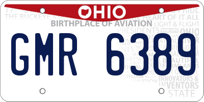 OH license plate GMR6389