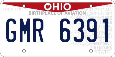 OH license plate GMR6391