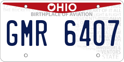 OH license plate GMR6407