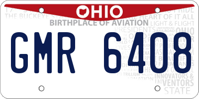 OH license plate GMR6408
