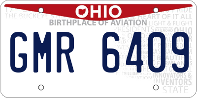 OH license plate GMR6409