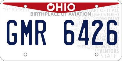 OH license plate GMR6426