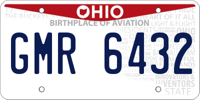 OH license plate GMR6432