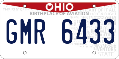 OH license plate GMR6433