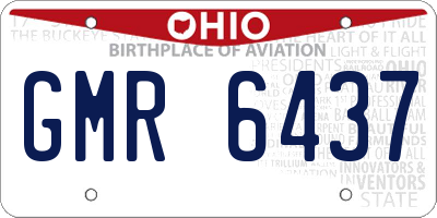 OH license plate GMR6437