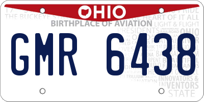 OH license plate GMR6438
