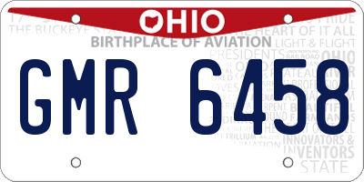 OH license plate GMR6458