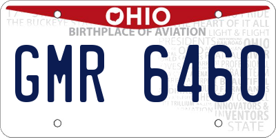 OH license plate GMR6460
