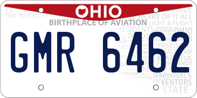 OH license plate GMR6462
