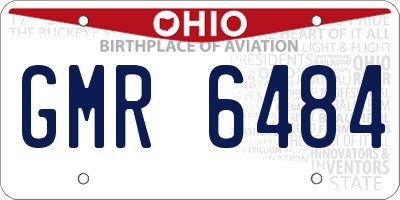 OH license plate GMR6484