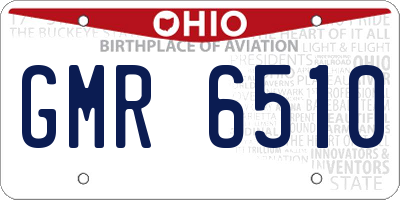 OH license plate GMR6510