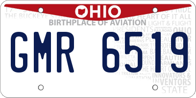 OH license plate GMR6519