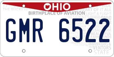 OH license plate GMR6522