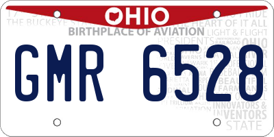OH license plate GMR6528