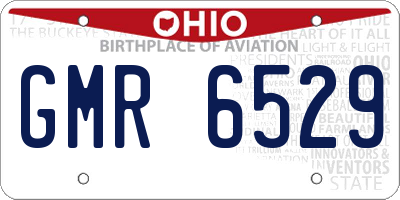 OH license plate GMR6529