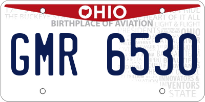 OH license plate GMR6530