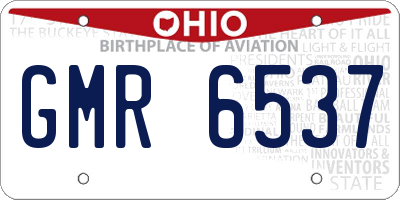 OH license plate GMR6537