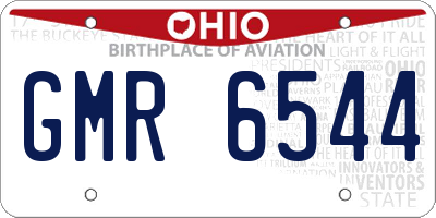 OH license plate GMR6544