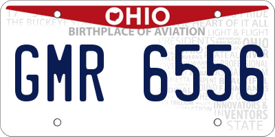 OH license plate GMR6556