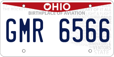 OH license plate GMR6566