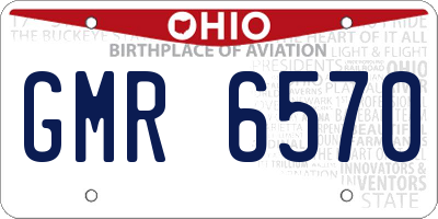 OH license plate GMR6570