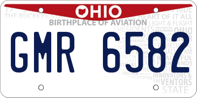 OH license plate GMR6582