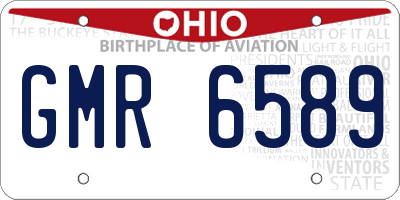 OH license plate GMR6589