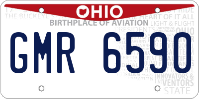 OH license plate GMR6590
