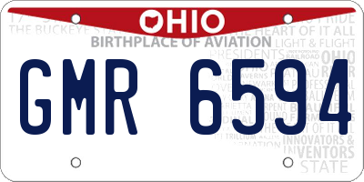 OH license plate GMR6594