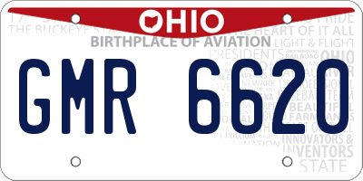 OH license plate GMR6620