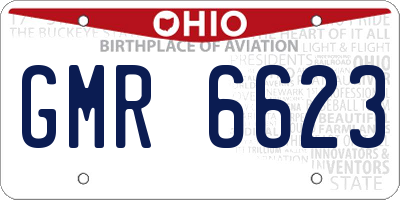 OH license plate GMR6623