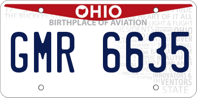 OH license plate GMR6635