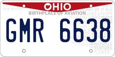 OH license plate GMR6638