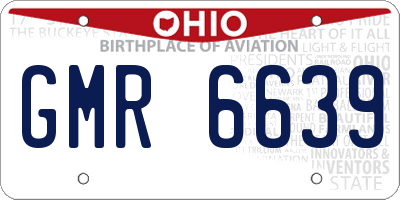 OH license plate GMR6639