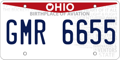 OH license plate GMR6655