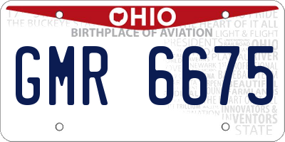 OH license plate GMR6675