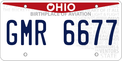OH license plate GMR6677