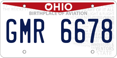OH license plate GMR6678