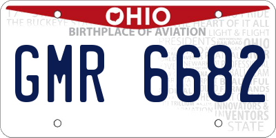 OH license plate GMR6682