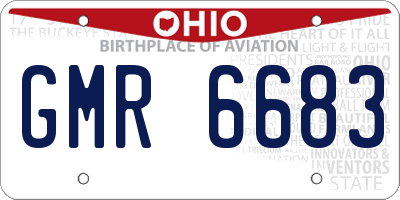 OH license plate GMR6683