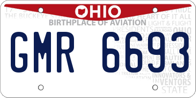 OH license plate GMR6693