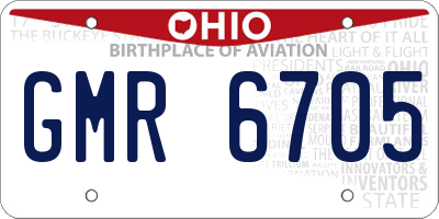 OH license plate GMR6705