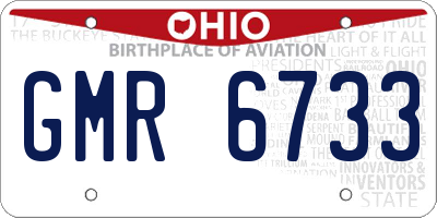 OH license plate GMR6733
