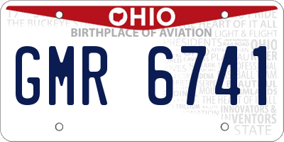 OH license plate GMR6741