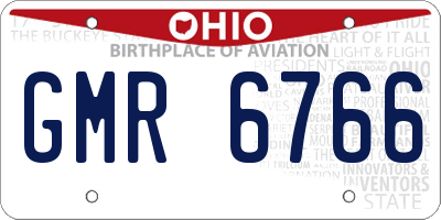 OH license plate GMR6766