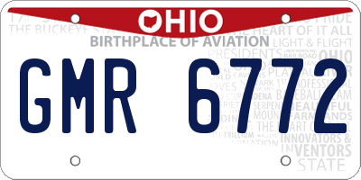 OH license plate GMR6772