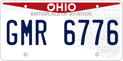 OH license plate GMR6776