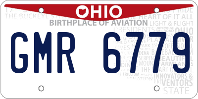 OH license plate GMR6779
